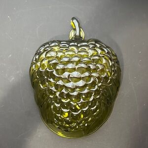 vintage Indiana Glass Harvest Grape pattern serving bowl in green glass